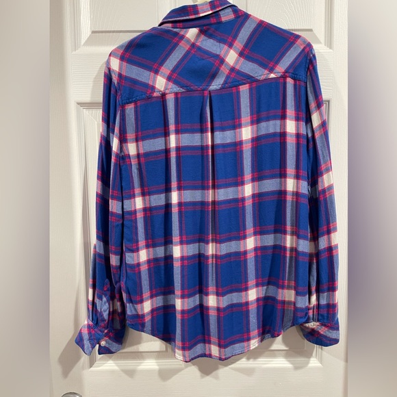Rails blue red & white button up small - Picture 3 of 3